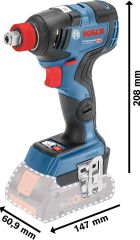 Bosch Professional GDX 18V-200 C 5.0 Ah (SOLO AKÜ DAHİL DEĞİLDİR) Akülü Darbeli Somun Sıkma