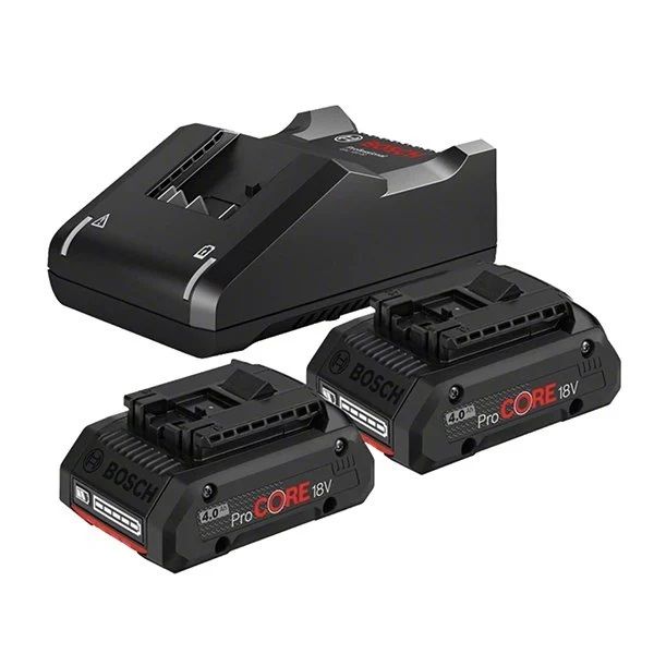 Bosch Başlangıç Şarj Seti GAL 18V-40 + ProCORE 18V 4.0 Ah x 2 adet