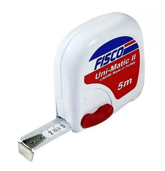 Fisco UM5 Çelik Şerit Metre 5 Metre (1 Paket=10 Adet)