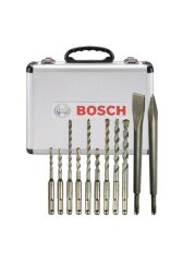 Bosch 11 Parça Çantalı SDS Plus Kırıcı Delici Ucu ve Keski Seti - 2608578765