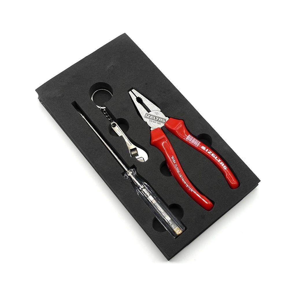 İzeltaş Pense Ve Kontrol Kalemi Seti3020001002 (anahtarlık Hediyeli)