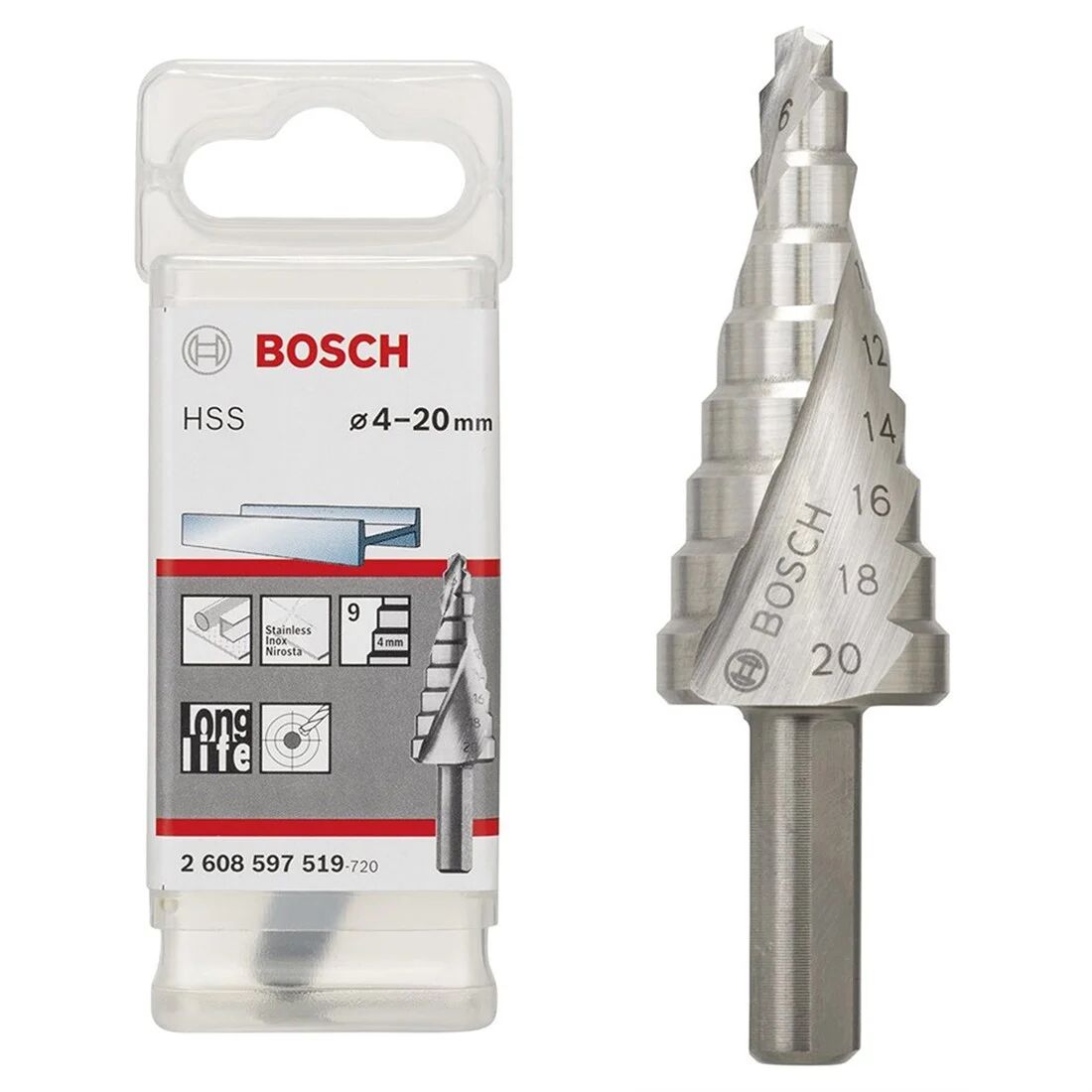 Bosch HSS 9 Kademeli Matkap Ucu 4-20 mm – 2608597519